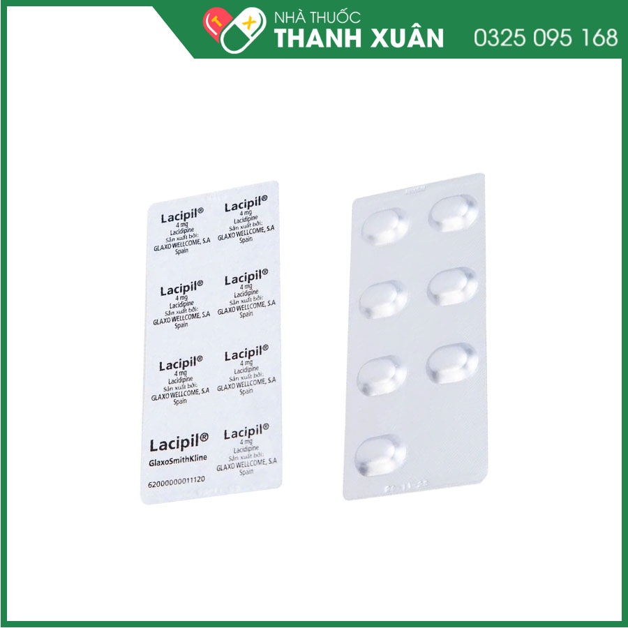 Lacipil 4mg điều trị tăng huyết áp